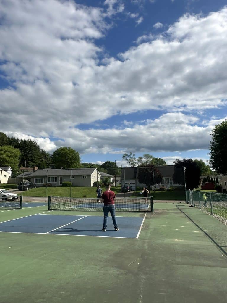 People playing Pickleball at Hall park in Coshocton ohio